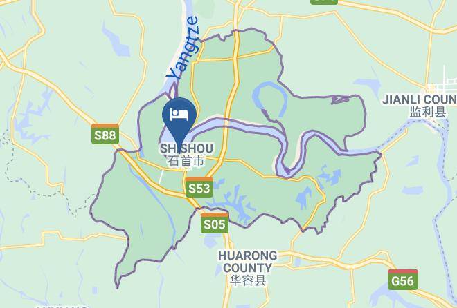 Jingzhou - Shishou Zhongshan Commerce Hotel Maps