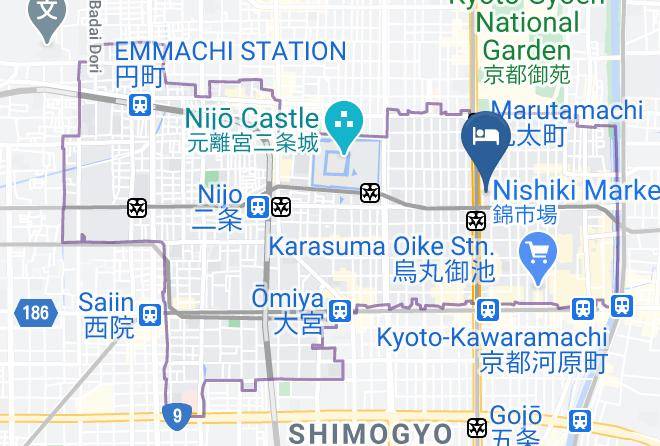 Kyoto City Nakagyo Ward - Shizutetsu Hotel Prezio Kyoto Karasuma Oike Maps