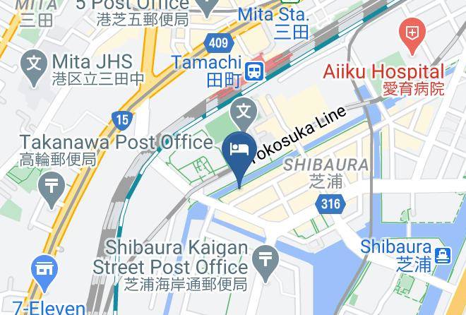 Minato Ward - Shizutetsu Hotel Prezio Tokyo Tamachi Maps