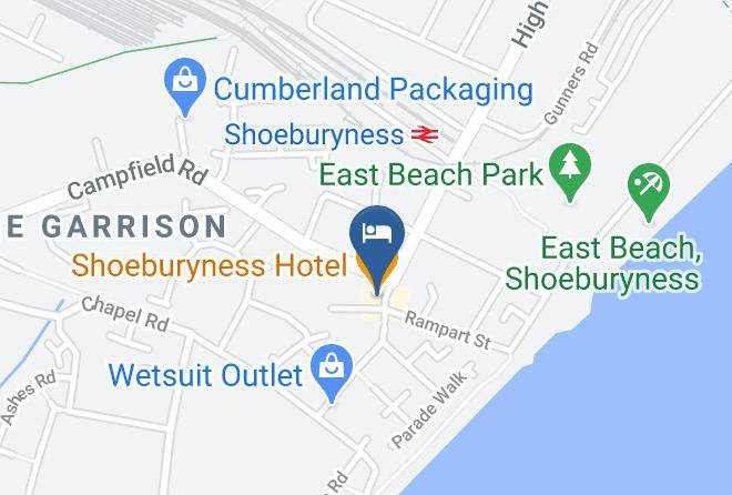 Southend On Sea - Shoeburyness Hotel Maps
