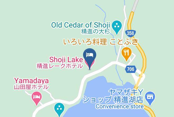 Fujikawaguchiko Townminamitsuru District - Shoji Lake Hotel Maps