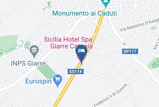 Catania - Sicilia Hotel Spa Giarre Catania Maps