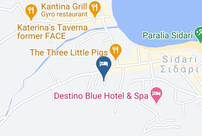 Kerkira - Sidari Alkyon Hotel Maps