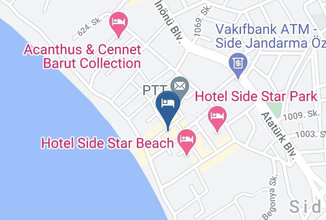 Manavgat - Side Sedef Hotel Maps