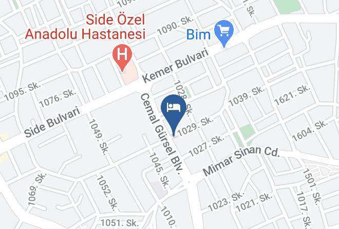 Manavgat - Side Yesiloz Otel Maps