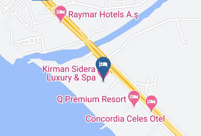 Kirman Sidera Luxury & Spa Map - Antalya - Manavgat