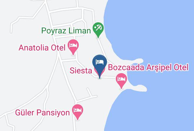 Bozcaada - Siesta Hotel Maps