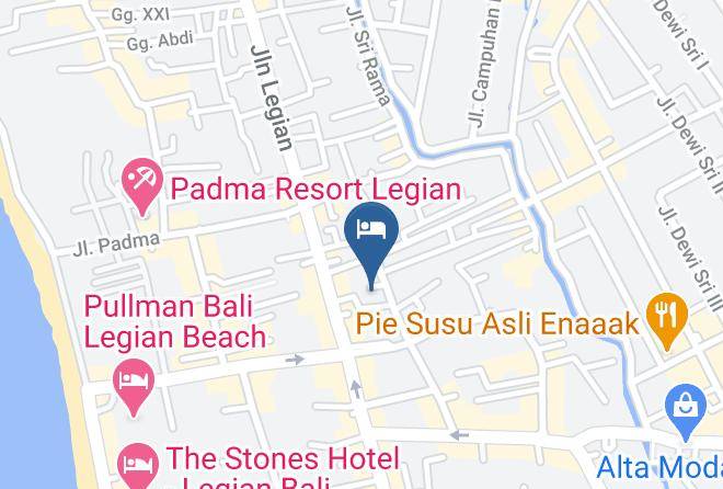 Badung Regency - Siesta Legian Hotel Maps