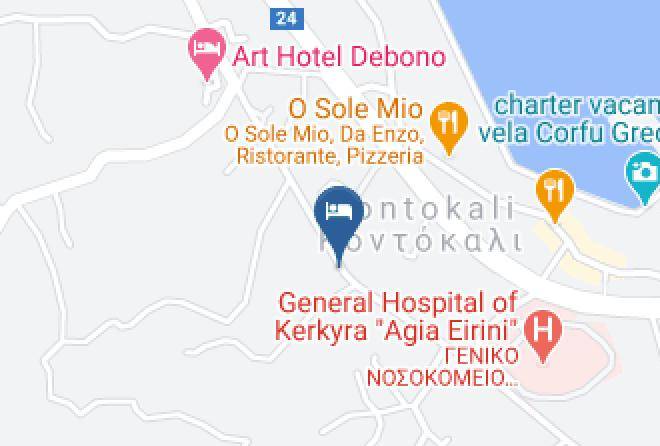 Kerkira - Silver Bay Hotel Maps