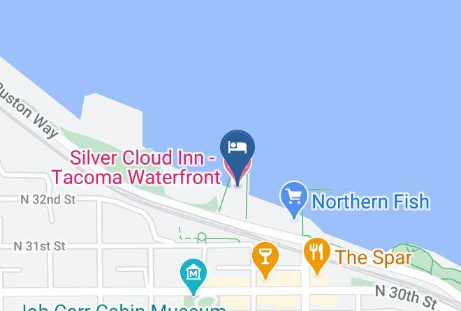 Silver Cloud Inn Tacoma Waterfront Harita - Washington - Pierce