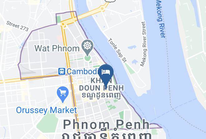 Doun Penh - Silver Mounts Hotel Maps