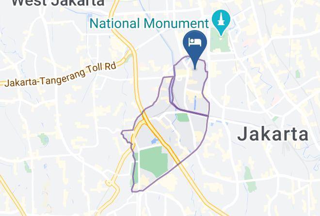 Central Jakarta - Simple Inn Jakarta Wahid Hasyim Maps