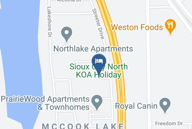 Sioux City North Koa Holiday Map