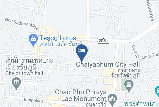 Amphoe Mueang Chaiyaphum - Sirichai Hotel Chaiyaphum Maps