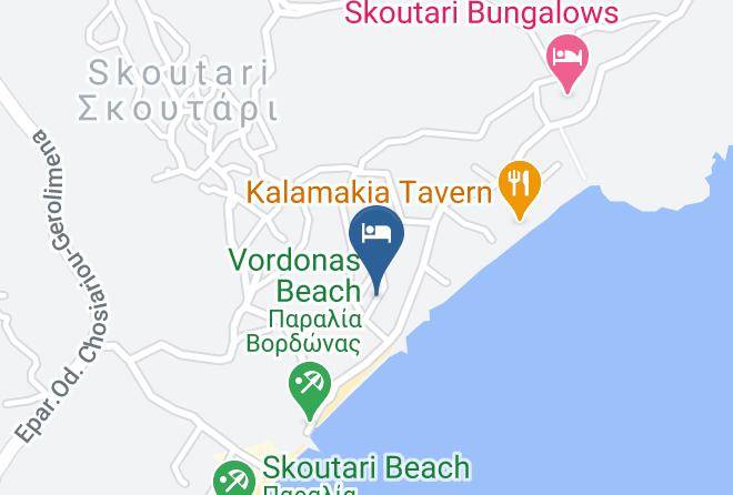 Skoutari Beach Hotel Map