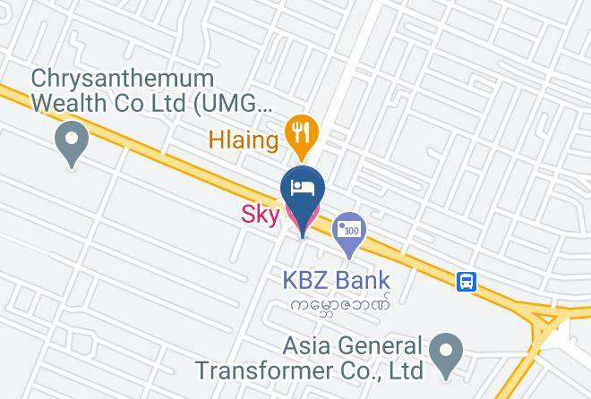 Yangon North - Sky Hotel Maps