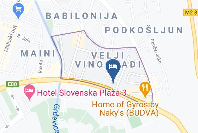 Budva - Slavija Budva Hotel Maps