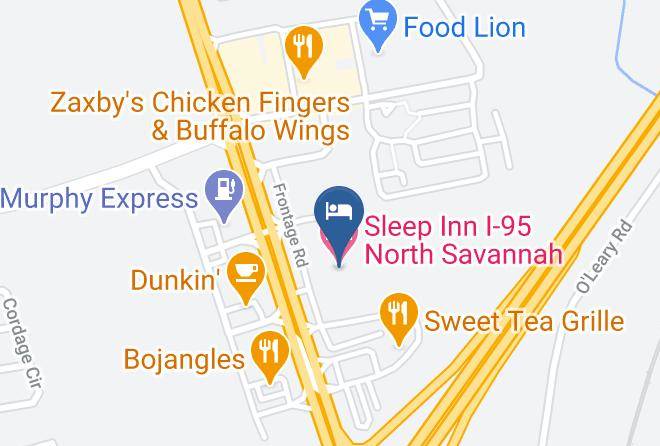 Sleep Inn I 95 North Savannah Map