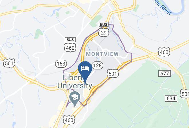 Lynchburg City - Sleep Inn Lynchburg University Area & Hwy 460 Maps