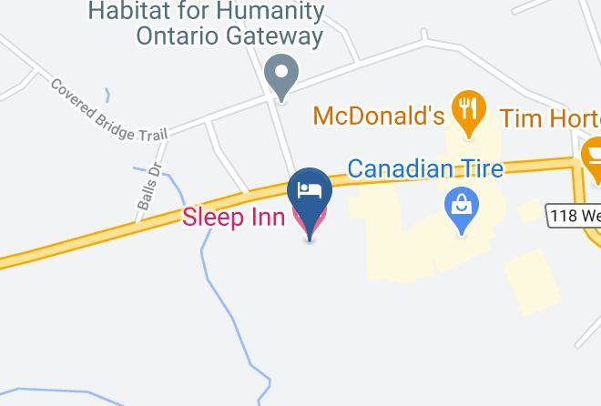 Muskoka - Sleep Inn Bracebridge Maps