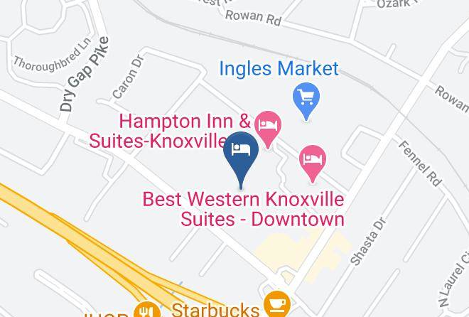 Rodeway Inn North Knoxville Map