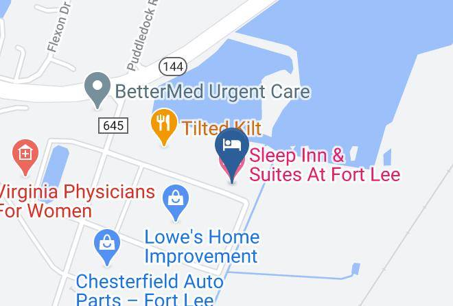 Prince George - Sleep Inn & Suites At Fort Lee Maps