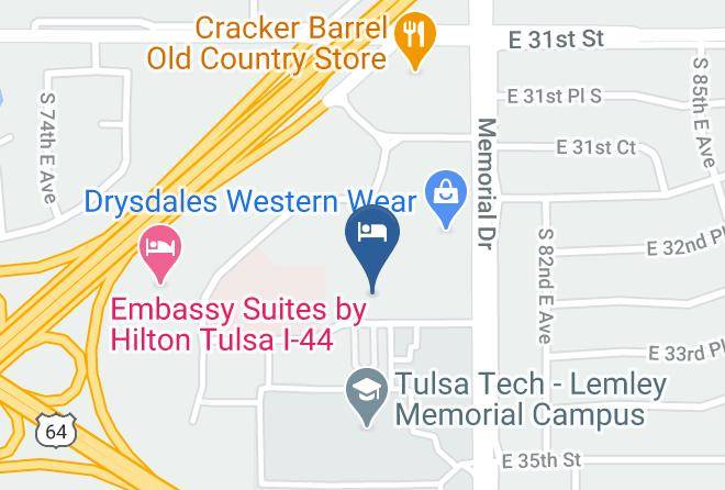 Tulsa - Sleep Inn & Suites Central I 44 Maps