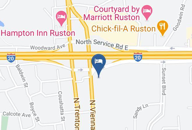 Sleep Inn & Suites University Ruston Map