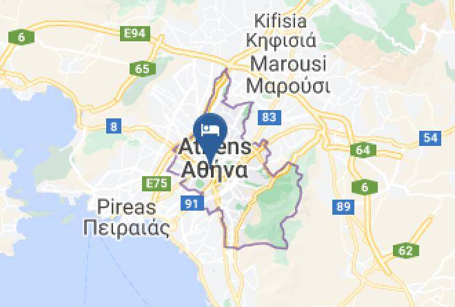 Small Funny World Map - Attiki - Central Athens