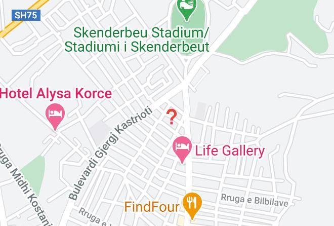 Korce - Smerald Hotel Maps