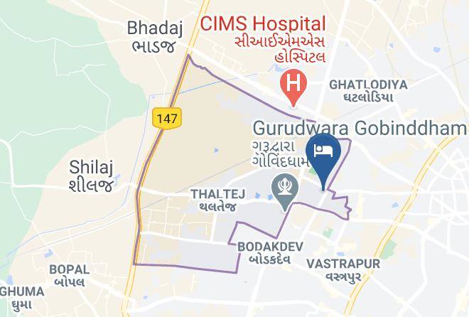 Ahmadabad - Snblu Hotel And Restaurant Maps