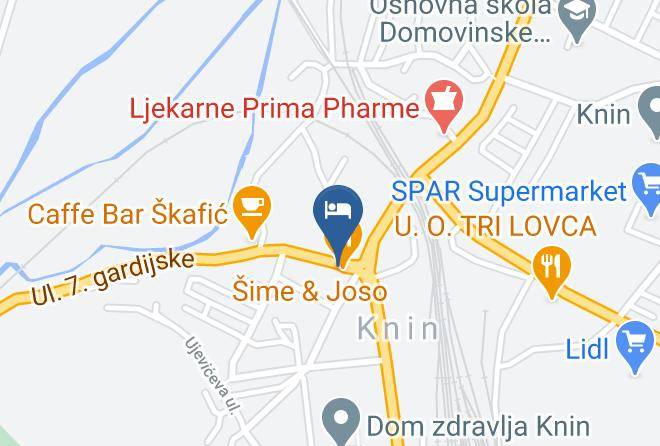 Knin - Sobe Sime & Joso Knin Maps