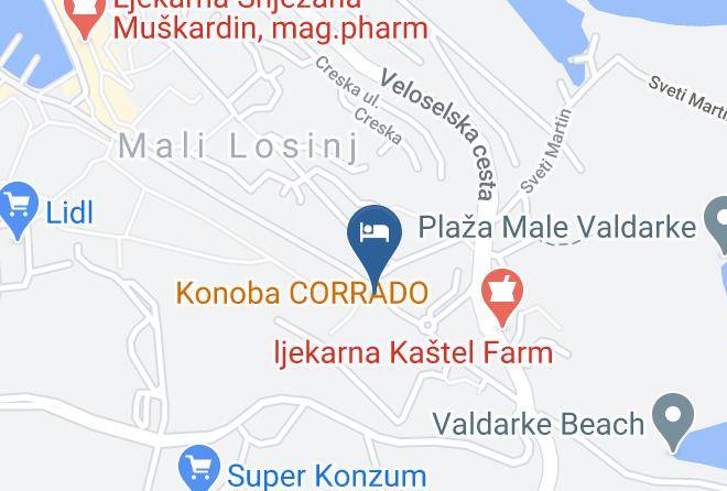 Mali Losinj - Sobe Klara Maps