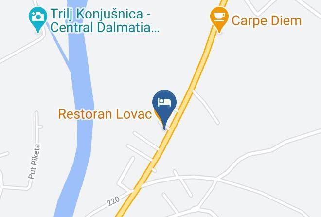 Trilj - Sobe Lovac Maps