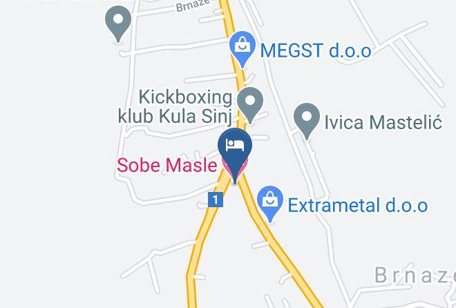 Sinj - Sobe Masle Maps