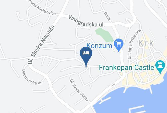 Krk - Sobe Tonica Maps
