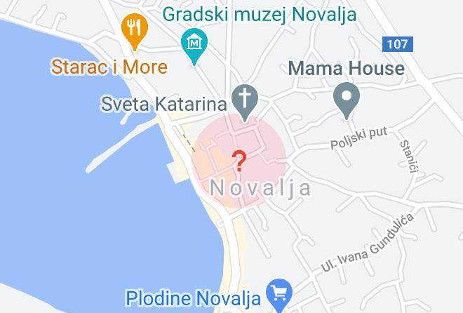 Novalja - Sobe Zeneral Maps