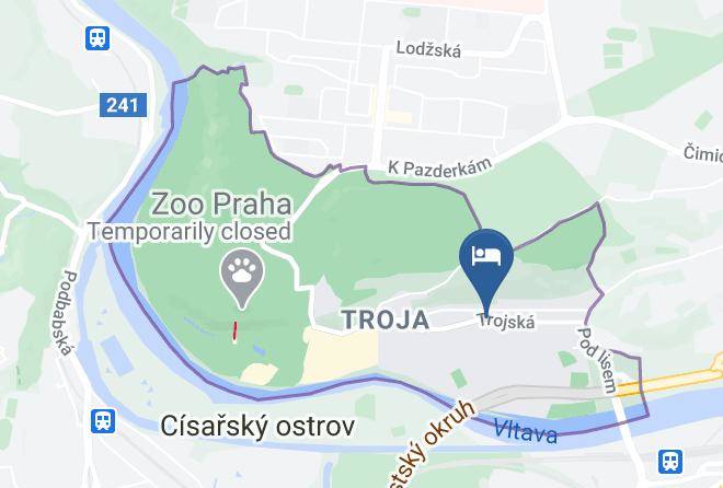 Prague - Sokol Troja Restaurant Maps