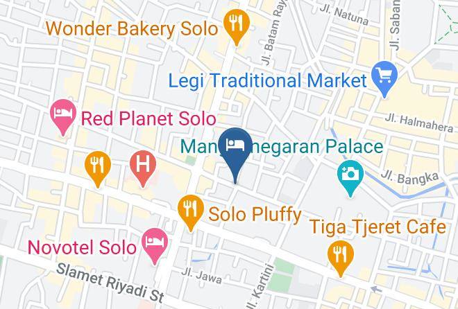 Surakarta - Solia Hotel Yosodipuro Solo Maps