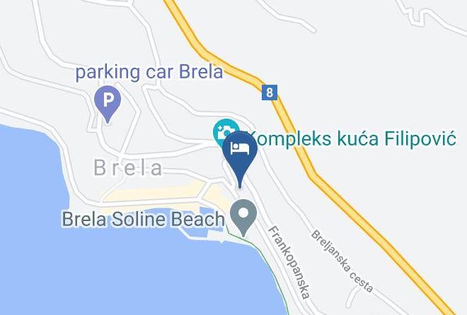 Donja Brela - Soline Home Maps
