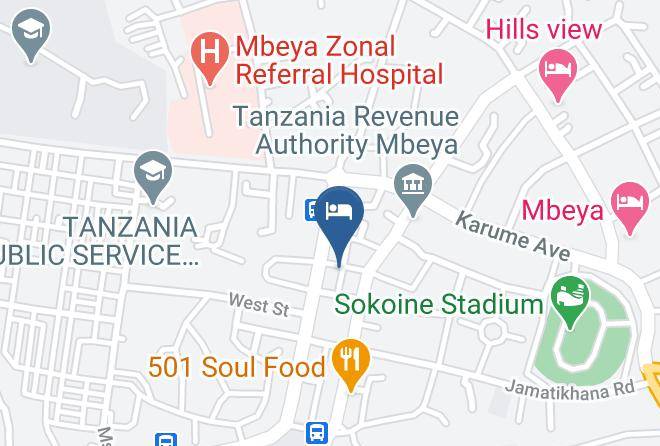 Mbeya Urban - Sombrero Hotel Maps