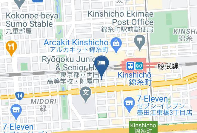 Sumida Ward - Sotetsu Fresa Inn Tokyo Kinshicho Maps