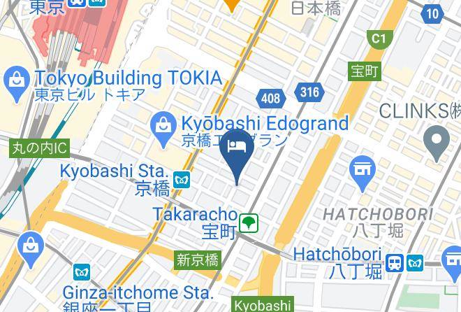 Chuo Ward - Sotetsu Fresa Inn Tokyo Kyobashi Maps