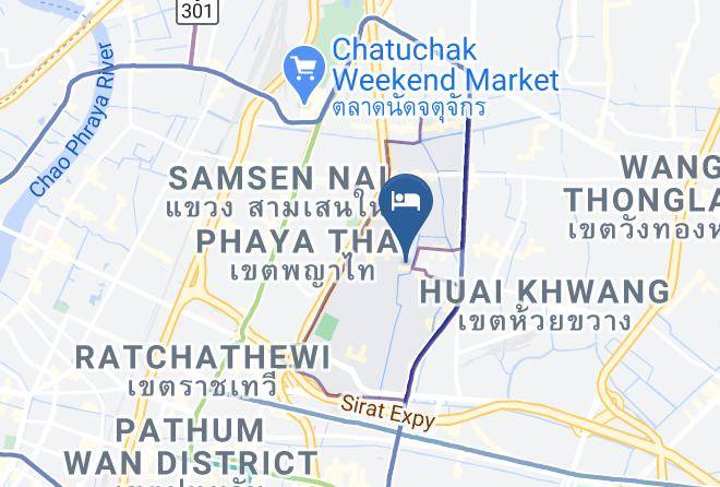 Din Daeng District - Sound Sleep Hotel Maps