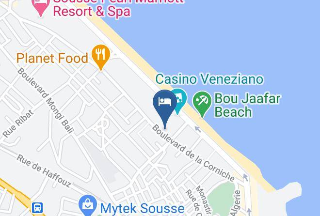 Tunisia - Sousse City And Beach Hotel Maps