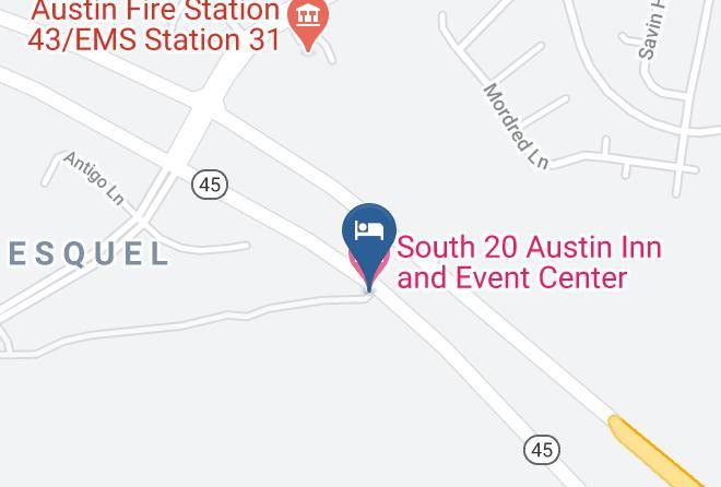 Travis - South 20 Austin Inn And Event Center Maps