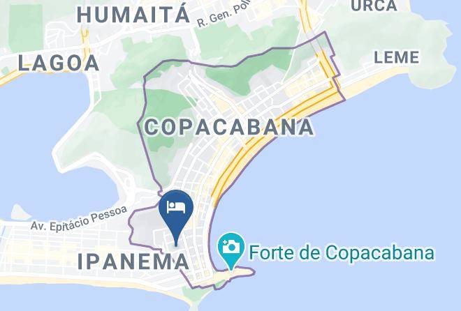 Rio De Janeiro Acabana - South American Copacabana Hotel Maps