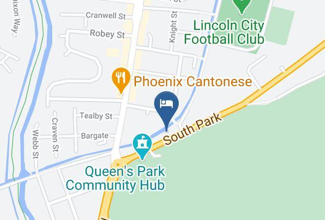 Lincs - South Park Bed And Breakfast Lincoln Maps