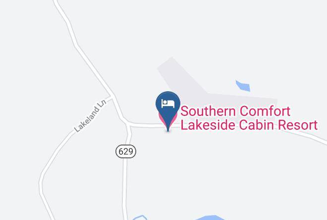 Southern Comfort Lakeside Cabin Resort Llc Map