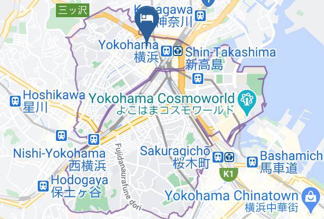 Yokohama City Nishi Ward - Spa & Capsule Hotel Grand Park In Yokohama Maps